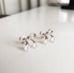 ต่างหู 18k Platinum Plated ประดับเพชร CZ เปล่งประกาย น่ารักมากค่ะ