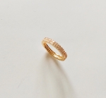 แหวนทอง 18K Champagne Gold Plated ประดับเพชร CZ สองแถวรอบวง
