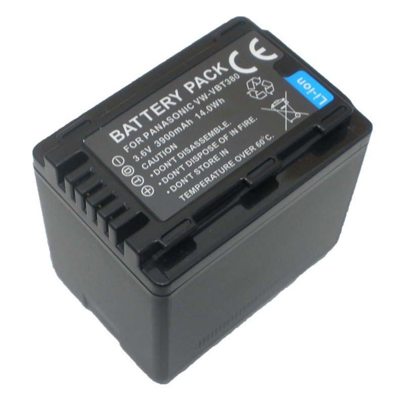แบตเตอรี่ สำหรับกล้อง Panasonic รหัสแบตเตอรี่ VBT380 ความจุ 3900mAh (Battery Cam
