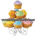 เช่าชั้นวางอาหาร,ชั้นวางคัพเค้ก(Cupcake Stand)สีขาว 3 ชั้น