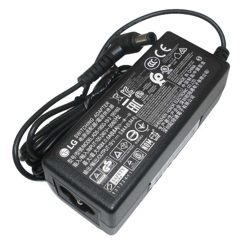 Adapter จอ LCD/LED = LG 19V/0.84A หัวเข็ม (6.5*4.4mm) ของแท้ รับประกัน 1 ปี