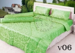 ผ้าแพรปูที่นอน 5 ฟุต Premium (V506 สี Spring Green)