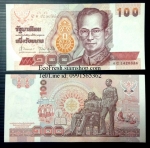 ธนบัตร 100 บาท แบบที่ 14 สภาพใหม่ ไม่ผ่านการใช้ (UNC)