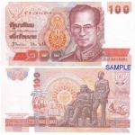 ธนบัตร 100 บาท แบบที่ 14 สภาพใหม่ ไม่ผ่านการใช้ (UNC)