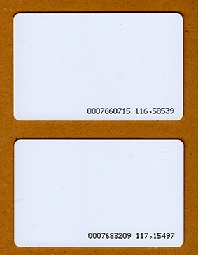 บัตรพลาสติกสีขาว Proximity Card 125 khz