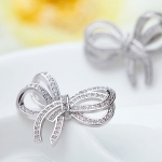 ต่างหู 18k platinum plated ประดับเพชร CZ ดีไซน์น่ารัก สินค้านำเข้าราคาถูกค่ะ