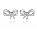 ต่างหู 18k platinum plated ประดับเพชร CZ ดีไซน์น่ารัก สินค้านำเข้าราคาถูกค่ะ