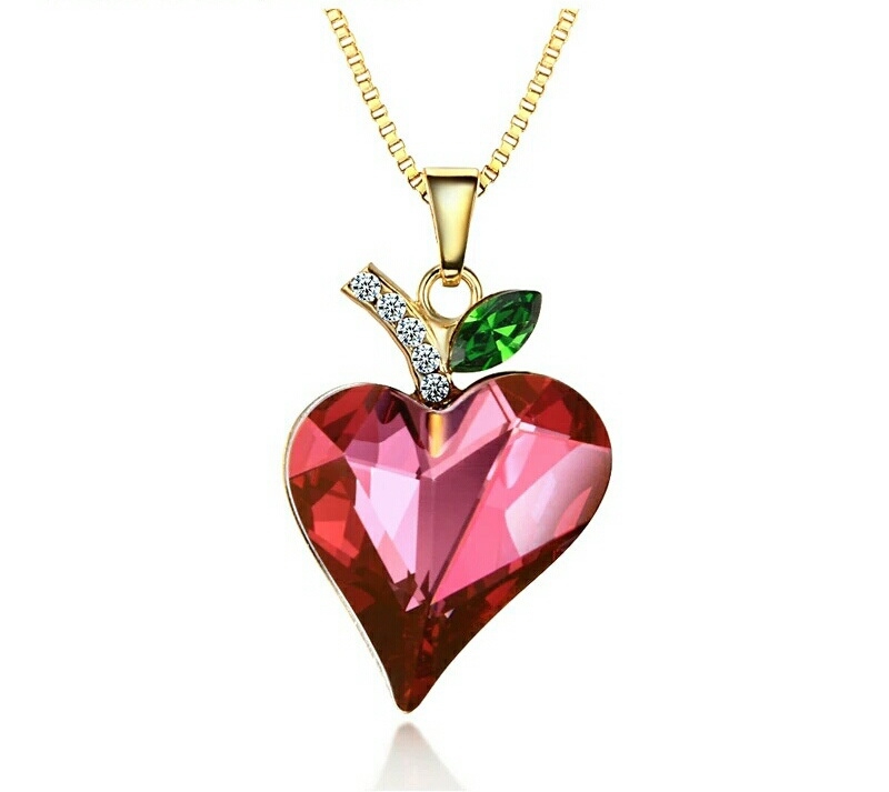 สร้อยคอ 14k Gold Plated ห้อยจี้คริสตัลแท้จากสวารอฟสกี้ ดีไซน์น่ารัก