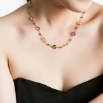 สร้อยคอทอง 14k gold plated ประดับคริสตัลสวารอฟสกี้บนตัวเรือน น่ารักมากค่ะ