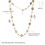 สร้อยคอทอง 14k gold plated ประดับคริสตัลสวารอฟสกี้บนตัวเรือน น่ารักมากค่ะ