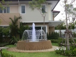 บ่อวงกลม ชุดน้ำพุวง Ring มียอดตรงกลางที่บ้านคุณจิรณี ที่ถ.เลียบคลองภาษีเจริญ