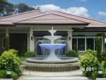 บ่อน้ำพุวงกลม พานน้ำพุ 3 ชั้น ที่บ้านคุณจิรณี ที่ถ.เลียบคลองภาษีเจริญ