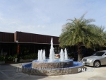 บ่อน้ำพุวงกลม 2 ชั้น หน้าร้าน PANA SPA ที่รังสิต คลอง3
