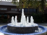 บ่อน้ำพุวงกลม 2 ชั้น หน้าร้าน PANA SPA ที่รังสิต คลอง3