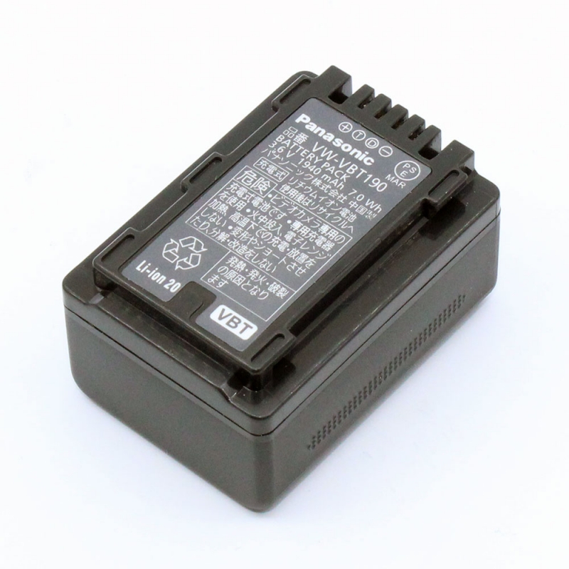แบตเตอรี่ ยี่ห้อ Panasonic รหัสแบตเตอรี่ VBT190 ความจุ 1940mAh (Battery Camera)