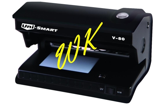 เครื่องตรวจธนบัติ 3 ระบบ Uni-smart รุ่น V-80 เครื่องตรวจธนบัติ 3 ระบบ Uni-smart รุ่น V-80