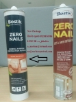 กาวตะปู กาวยางสังเคราะห์ (แทนการตอกตะปู) Bostik Zero Nail 320 g.