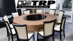 Trp.ทีอาร์พี ชุด กระจก จานหมุน โต๊ะจีน เลซี่ ซูซาน Lazy Susan LZ16 G70 T130 C7