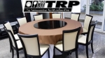 Trp.ทีอาร์พี ชุด กระจก จานหมุน โต๊ะจีน เลซี่ ซูซาน Lazy Susan LZ16 G70 T130 C7