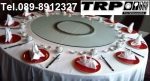 Trp.ทีอาร์พี ชุด กระจก จานหมุน โต๊ะจีน เลซี่ ซูซาน Lazy Susan LZ20 G100 T180 C12