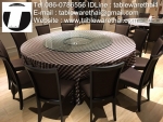 โต๊ะกลมหินอ่อน 340 ซม. 20 ที่นั่ง จานหมุน 260 ซม.พร้อม Lazysusan เลซี่ซูซาน จานห