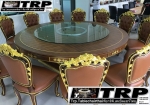 Trp.ทีอาร์พี ชุด กระจก จานหมุน โต๊ะจีน เลซี่ ซูซาน Lazy Susan LZ50 G220 T300 C20