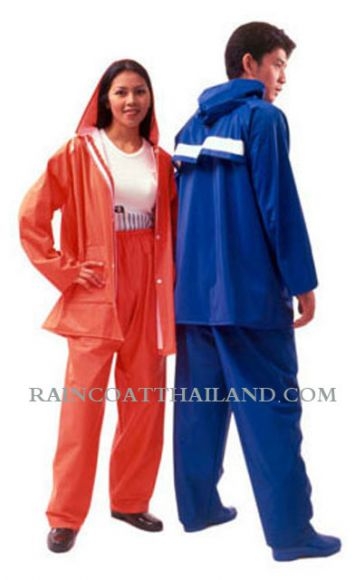 เสื้อกันฝนผู้ใหญ่ แบบชุดเสื้อและกางเกง ผ้า 2 หน้าอย่างดี 30- RG014