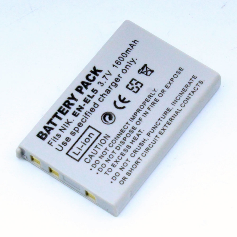 แบตเตอรี่ สำหรับกล้อง Nikon รหัส EN-EL5+ ความจุ 1600mAh (Battery Camera) ประกันร