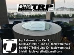 Trp.ทีอาร์พี ชุด กระจก จานหมุน โต๊ะจีน เลซี่ ซูซาน Lazy Susan LZ20 G100 T180 C12