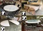 Half folding table with wheels,Round,Table Meetting,Table Banquet,โต๊ะกลมพับครึ่งมีล้อโต๊ะจีนโต๊ะกลม