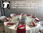 Round,Table Meetting,Table Banquet,Made In Thailand,โต๊ะกลมพับครึ่งมีล้อโต๊ะจีนโ