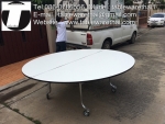 Half folding table with wheels,Round,Table Meetting,Table Banquet,โต๊ะกลมพับครึ่