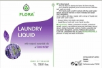 FLORA Laundry Liquid with natural essential oils of Lavender 1 Liter x 2 Gallons