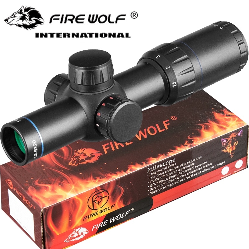 กล้องปืนอัดลม Fire wolf 1.5-5?20 กล้องติดปืนยาว สั้น สายล่า